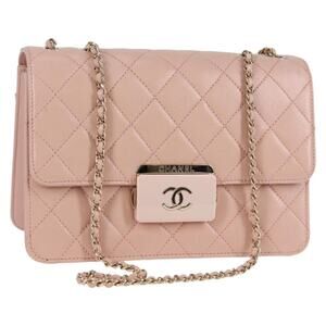 Chanel Matelasse Beauty Rock Chain Bag Leather Pink Gold CC Shoulder Bag